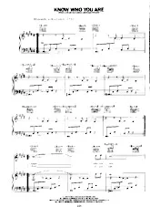 descargar la partitura para acordeón Know who you are (Interprètes : Supertramp) (Boléro) en formato PDF