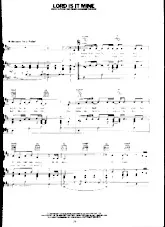 scarica la spartito per fisarmonica Lord is it mine (Interprètes : Supertramp) (Slow) in formato PDF