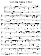 télécharger la partition d'accordéon Fueron tres años (Tango) (Piano) au format PDF