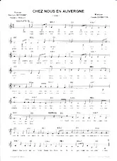 scarica la spartito per fisarmonica Chez nous en Auvergne (Valse Chantée) in formato PDF