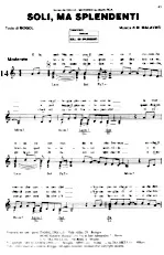 télécharger la partition d'accordéon Soli Ma splendenti (Chant : Lucio Dalla & Gianni Morandi) (Slow) au format PDF