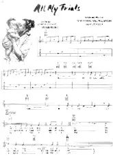 descargar la partitura para acordeón All my trals (Chant : Peter & Paul & Mary) (Slow) en formato PDF