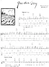 scarica la spartito per fisarmonica Garden song (Chant : Peter & Paul & Mary) (Bolero) in formato PDF