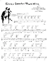 download the accordion score Kisses sweeter than wine (Chant : Peter & Paul & Mary) (Swing Madison) in PDF format