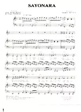 télécharger la partition d'accordéon Sayonara (Chant : Hervé Vilard) (Valse) au format PDF