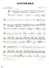 descargar la partitura para acordeón Sayonara (Chant : Hervé Vilard) (Valse) en formato PDF