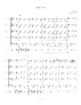download the accordion score Take Five (Brass quintet) (Arrangement : Bob Driggs) (Parties Cuivres)   in PDF format