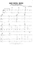 scarica la spartito per fisarmonica Que Sera Sera (Whatever Will Be Will Be) (From : The Man Who Knew Too Much (Chant : Dorys Dey) (Piano) in formato PDF