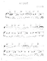 télécharger la partition d'accordéon At Last (Piano / Vocal) au format PDF