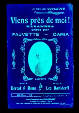 descargar la partitura para acordeón Viens près de moi (Créé par : Fauvette / Damia) (Habanera) en formato PDF