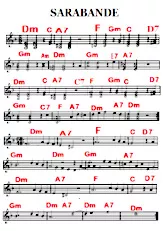 télécharger la partition d'accordéon Sarabande (Relevé) au format PDF