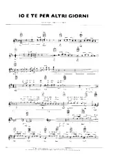 télécharger la partition d'accordéon Io e te per altri giorni (Chant : Pooh) (Slow) au format PDF