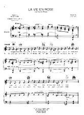 télécharger la partition d'accordéon La vie en rose (La vee on rose) (Piano) au format PDF