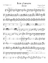 scarica la spartito per fisarmonica Trios Chansons (Ronde) (Brass Quintet) (Parties Cuivres) in formato PDF