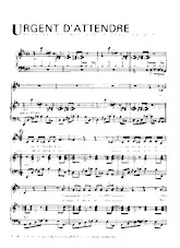 download the accordion score Urgent d'attendre (Chant : France Gall) (Soul Rock) in PDF format