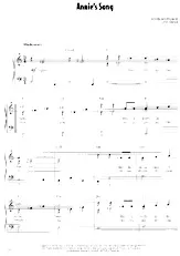 télécharger la partition d'accordéon Annie's song (Valse Country) au format PDF