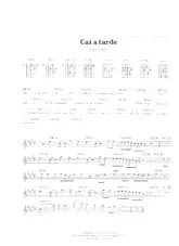 télécharger la partition d'accordéon Cai a tarde (Chant : Tom Jobim) (Bossa Nova) au format PDF