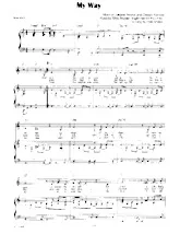 télécharger la partition d'accordéon My way (Chant : Frank Sinatra) (Slow Rock) au format PDF