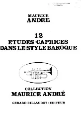 télécharger la partition d'accordéon 12 Etudes Caprices Dans Le Style Baroque (Collection : Maurice André) (Trompette Sib) au format PDF