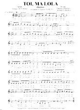 descargar la partitura para acordeón Toi ma Lola (Arrangement : Laurent  Navech) (Boléro) en formato PDF