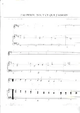 download the accordion score J'ai perdu tout ce que j'aimais in PDF format