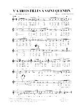 download the accordion score Y'a trois filles à Saint-Quentin (Chant : Zappy Max) (Marche) in PDF format
