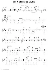 descargar la partitura para acordeón On a envie de vivre (Marche-Disco Chantée) en formato PDF