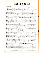 télécharger la partition d'accordéon Mélancolie (Orchestration) (Boléro) au format PDF
