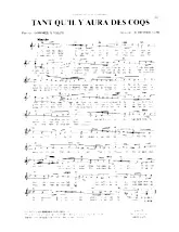 télécharger la partition d'accordéon Tant qu'il y aura des coqs (Chant : Georgette Plana) (Marche) au format PDF