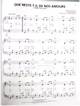 télécharger la partition d'accordéon Que reste t'il de nos amours (I wish you love) (Arrangement : Gary Meisner) (Slow Fox-Trot) au format PDF