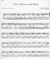 download the accordion score Wine Woman and Song (Arrangement : Al Richards) (Valse) in PDF format