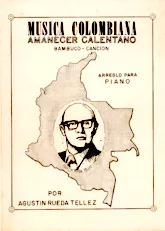 télécharger la partition d'accordéon Amanecer Calentano (Bambuco Cancion) (Valse) (Piano) au format PDF