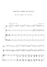 télécharger la partition d'accordéon Greetings From The Balkan / For Two Clarinets In B and Piano au format PDF