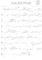 download the accordion score Si tu m'écrivais (Arrangement : Michel Custine) (Duo : Accordéon + Sax Alto) (Tango) in PDF format