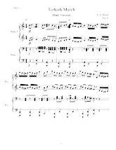 télécharger la partition d'accordéon Turkish March (Duo de Pianos) (Eric R) au format PDF