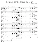 descargar la partitura para acordeón Le premier bonheur du jour (Chant : Françoise Hardy) (Relevé) en formato PDF