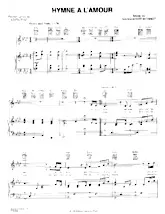 télécharger la partition d'accordéon Hymne à l'amour au format PDF