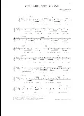download the accordion score You are not alone (Slow) in PDF format