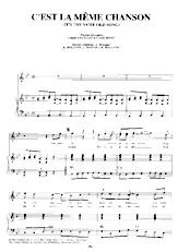 scarica la spartito per fisarmonica C'est la même chanson (It's the same old song) (Adaptation : Claude François et Colette Rivat) in formato PDF