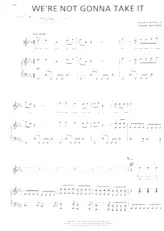 scarica la spartito per fisarmonica We're not gonna take it (Chant : Twisted Sister) (Hard Rock) in formato PDF