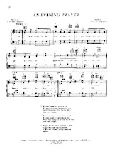télécharger la partition d'accordéon An evening prayer (Chant de Noël) au format PDF