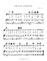 download the accordion score Away in a manger (Chant de Noël) in PDF format