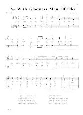 télécharger la partition d'accordéon As with gladness Men of old (Chant de Noël) au format PDF