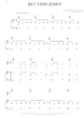 télécharger la partition d'accordéon 867-5309 (Jenny) (Chant : Tommy Turtone) (Disco Rock) au format PDF