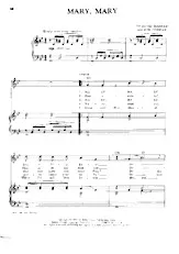 télécharger la partition d'accordéon Mary Mary (Chant : Harry Belafonte) (Chant de Noël) au format PDF