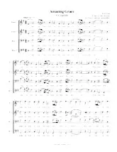télécharger la partition d'accordéon Amazing Grace (Words by John Newton / Arrangement : Trent Calderone / Joshua Blue) (A Cappella) (Quartet : Tenor 1 + Tenor 2 + Bass 1 + Bass 2)  au format PDF