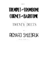 télécharger la partition d'accordéon Trumpet And Trombone / Cornet And Baritone / Twenty Duets by Richard Schuebruk (20 Titres) au format PDF
