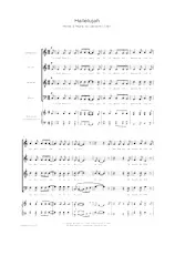 télécharger la partition d'accordéon Hallelujah (SATB) (A Capella) (Quartet Vocal : Soprano / Alto / Ténor / Basse + Rehearsal Accompaniment) au format PDF