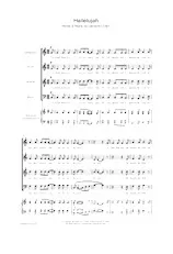 descargar la partitura para acordeón Hallelujah (SATB) (A Capella) (Quartet Vocal : Soprano / Alto / Ténor / Basse + Rehearsal Accompaniment) en formato PDF