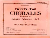télécharger la partition d'accordéon Twenty-Two Chorales harmonized by : Johann Sebastian Bach for Four-Part Brass Choir (Music For Brass n° 37) (Pour Cuivres) au format PDF